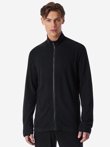 SCHIESSER Sweat jacket ' Mix Relax ' in Black: front
