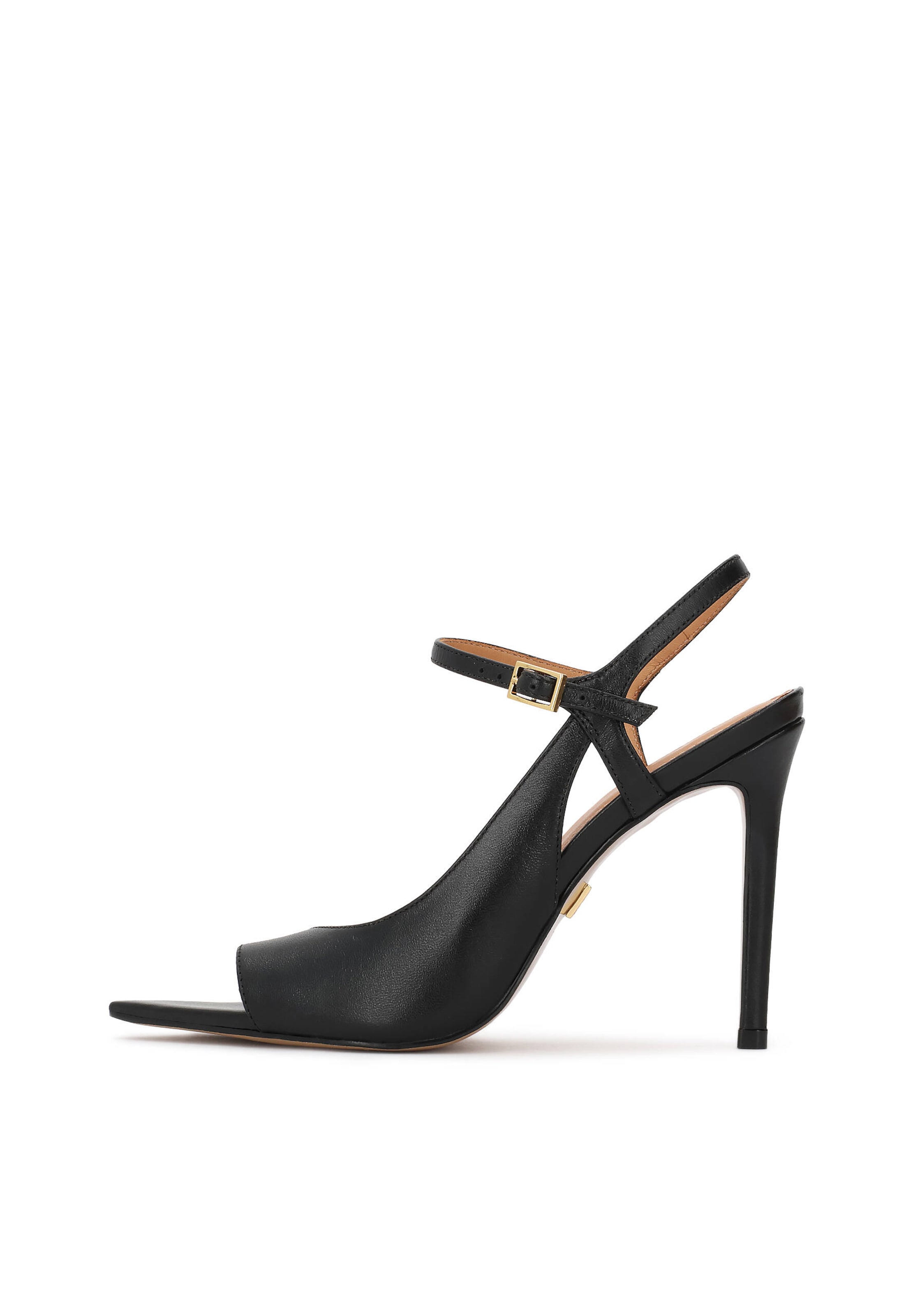 Kazar Sandale in Schwarz: Vorderseite