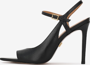 Sandalo con cinturino di Kazar in nero: frontale