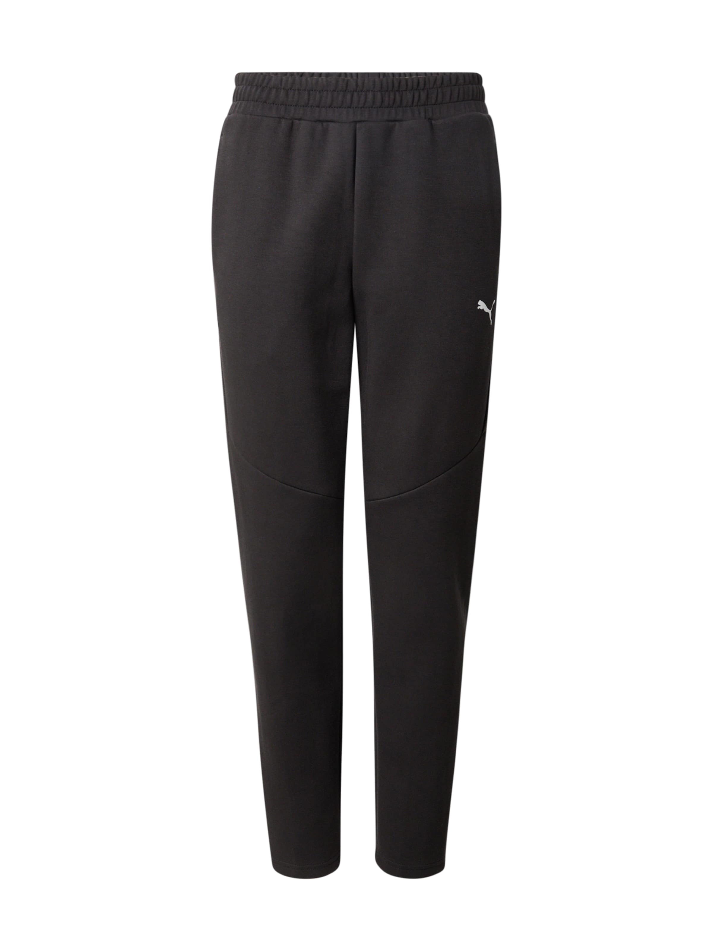 PUMA Слим фит Спортен панталон 'Evostripe' в черно: отпред