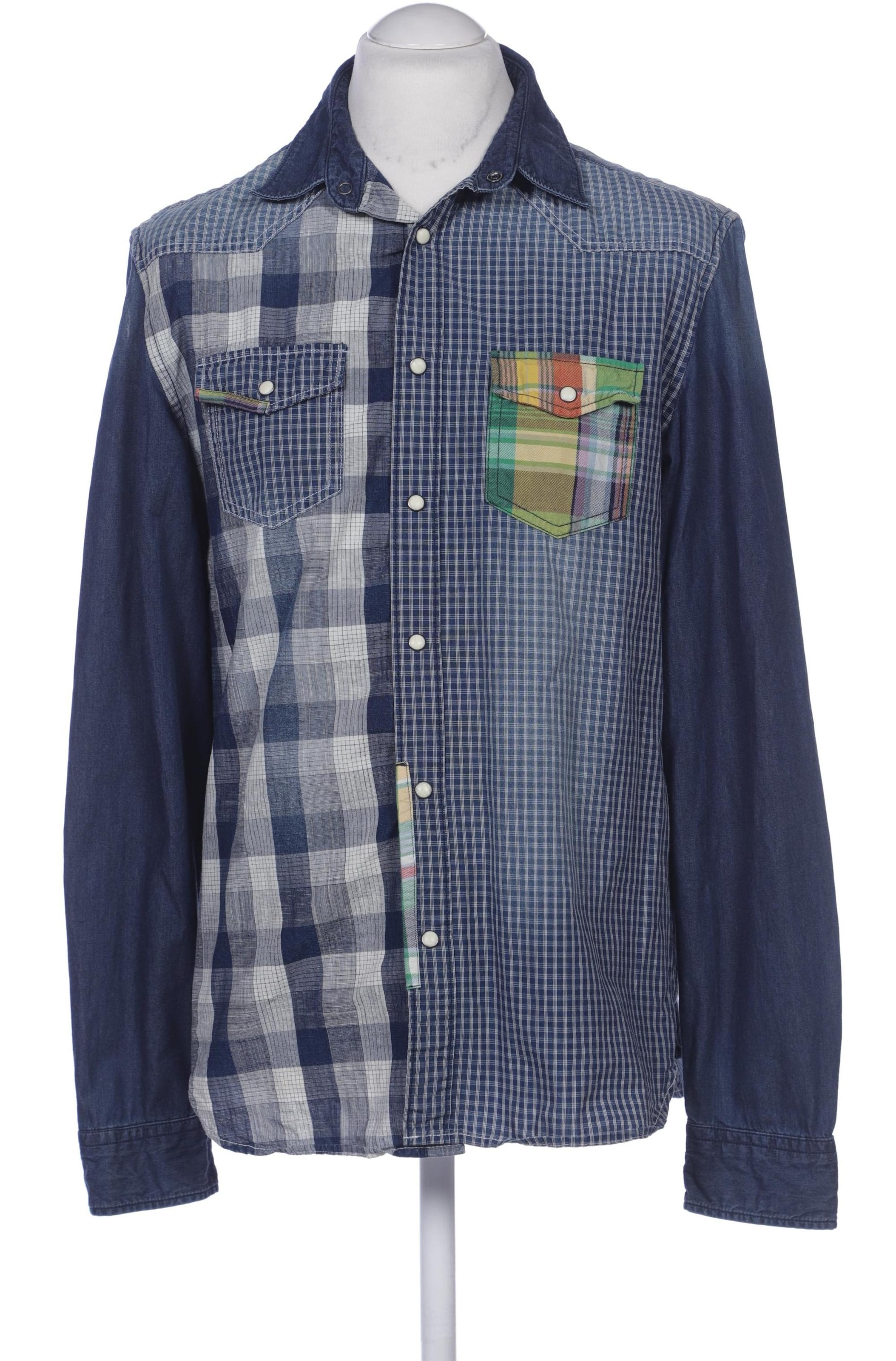 Desigual Button Up Shirt in L in Blue: front
