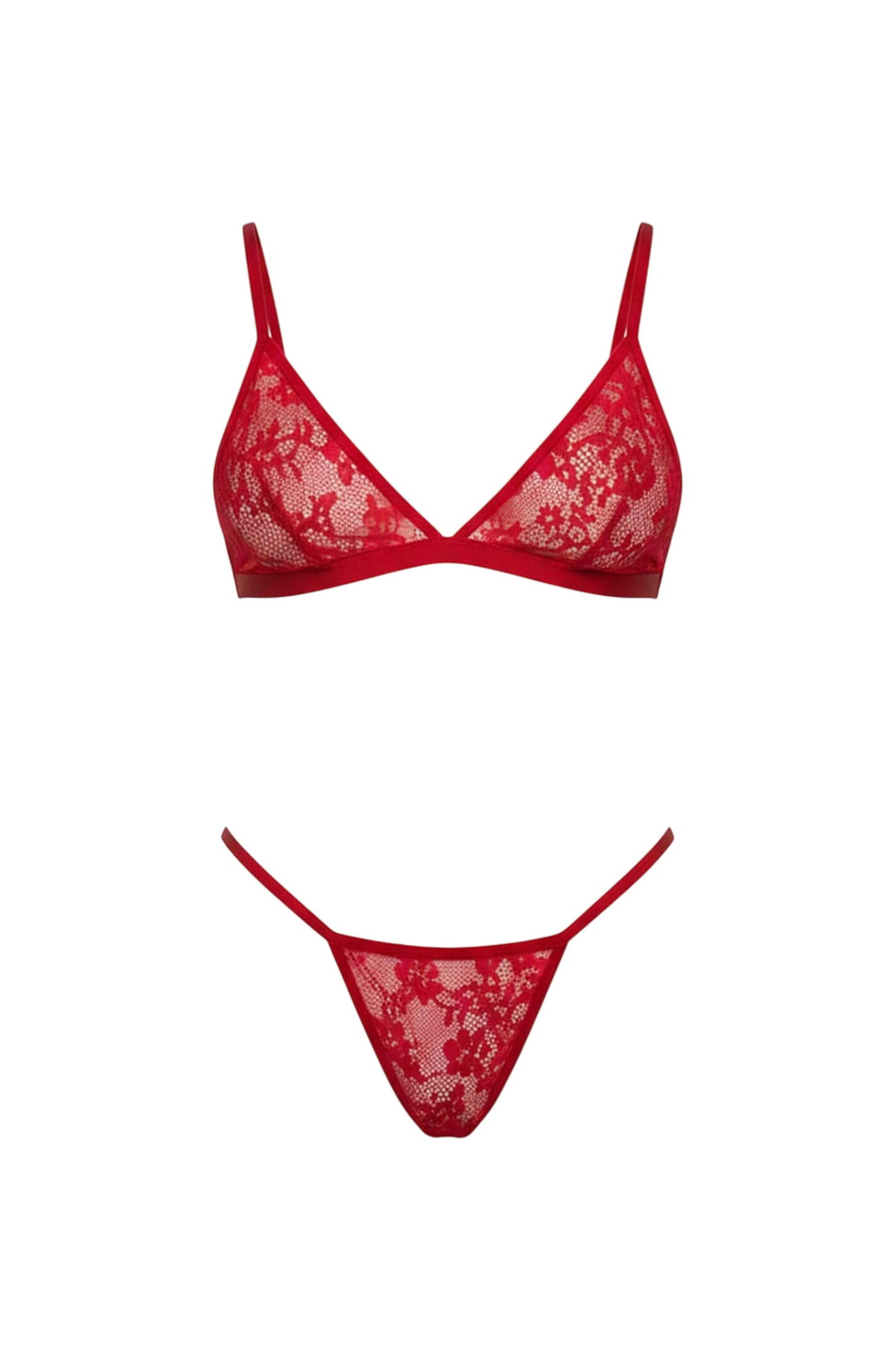 C&City High neck Ondergoedsets in Rood