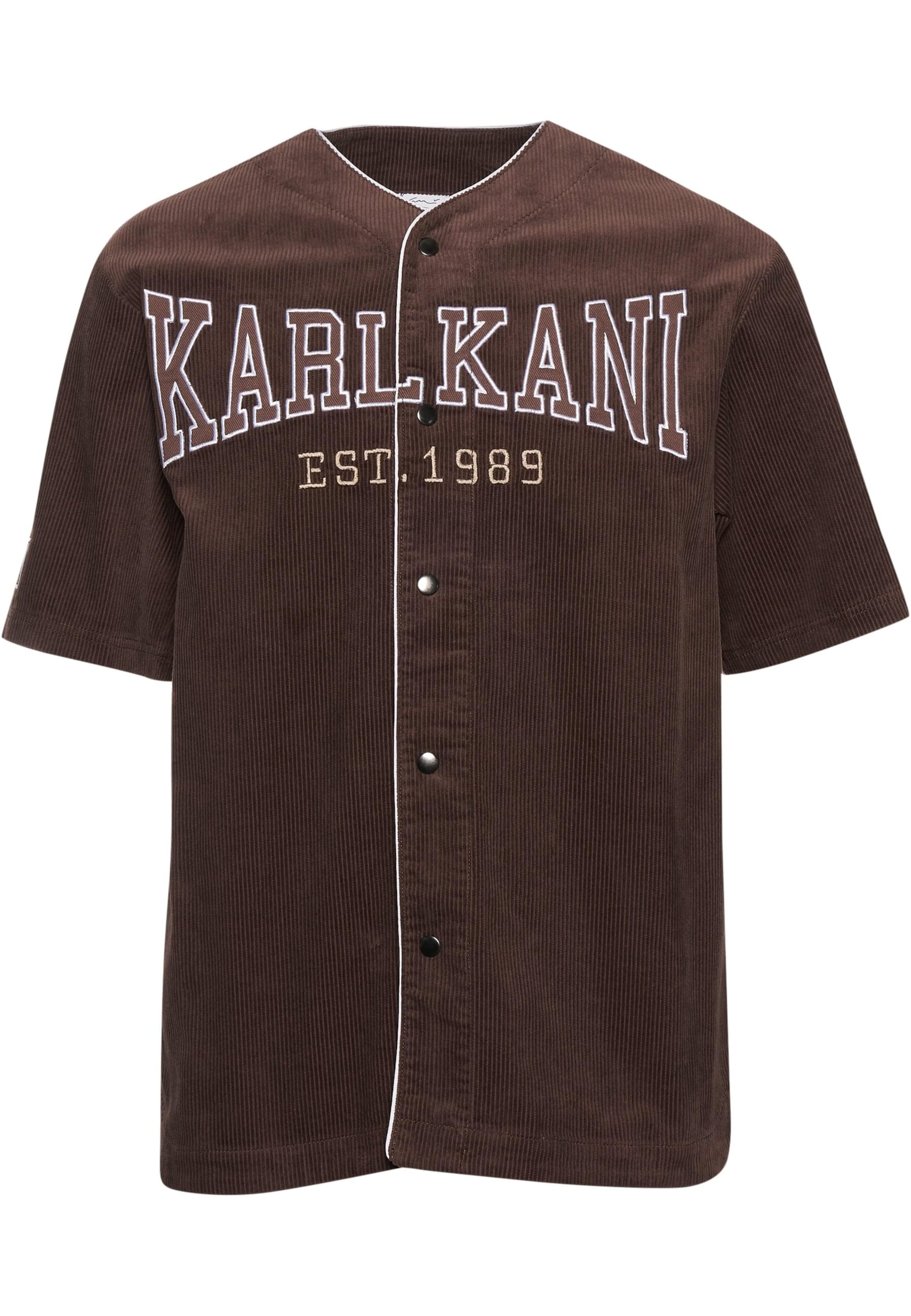 Comfort fit Camicia di Karl Kani in marrone: frontale