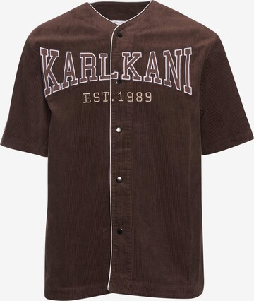 Karl Kani Comfort fit Button Up Shirt in Brown: front