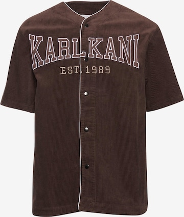 Fit confort Chemise Karl Kani en marron : devant