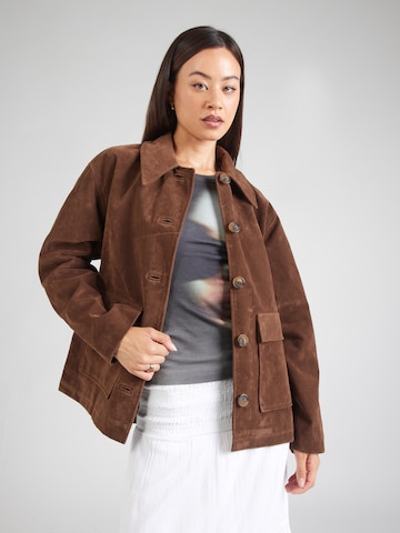 TOPSHOP Overgangsjakke i brun: forside