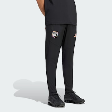 regular Pantaloni sportivi 'Olympique Lyon Tiro' di ADIDAS PERFORMANCE in nero: frontale