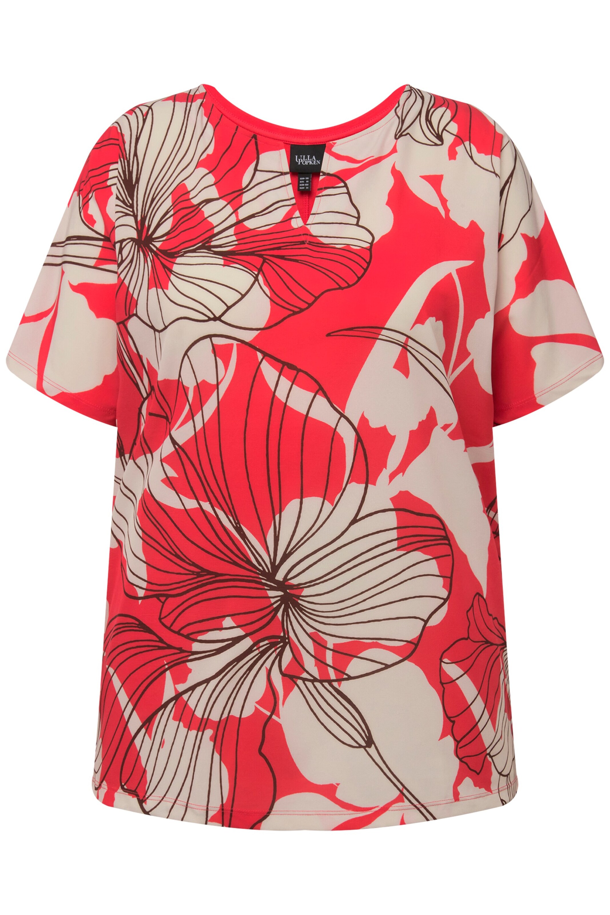 Ulla Popken Shirt in Rood: voorkant