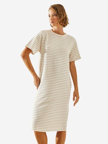 Bianco Lucci Jurk in Beige