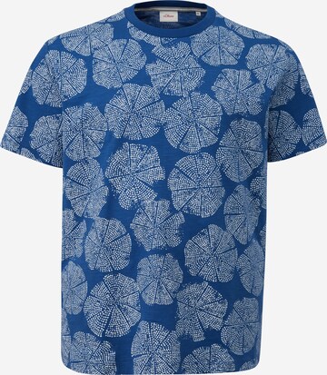 s.Oliver Men Big Sizes T-Shirt in Blau: predná strana