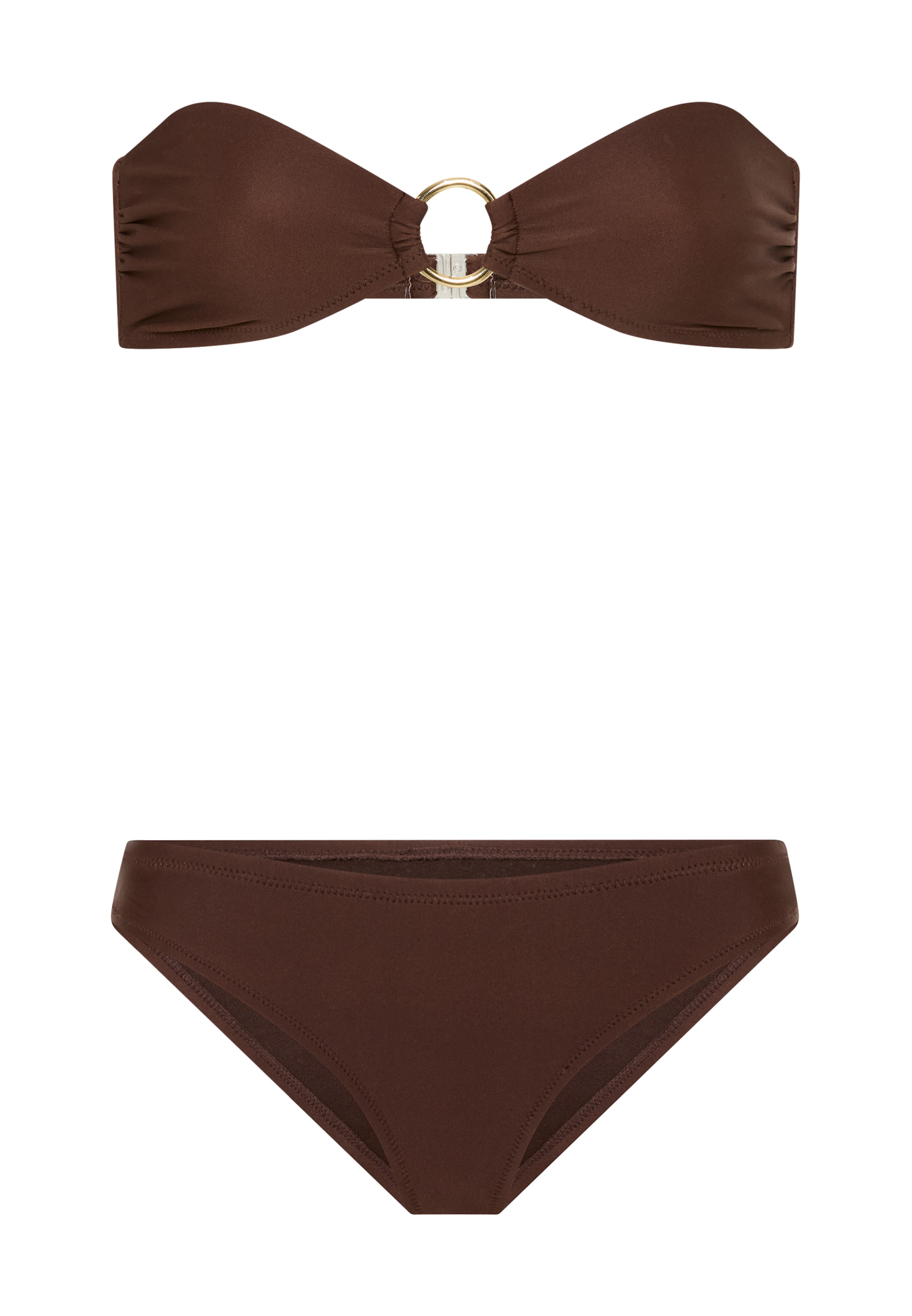 LSCN by LASCANA Bandeau Bikini in Bruin: voorkant