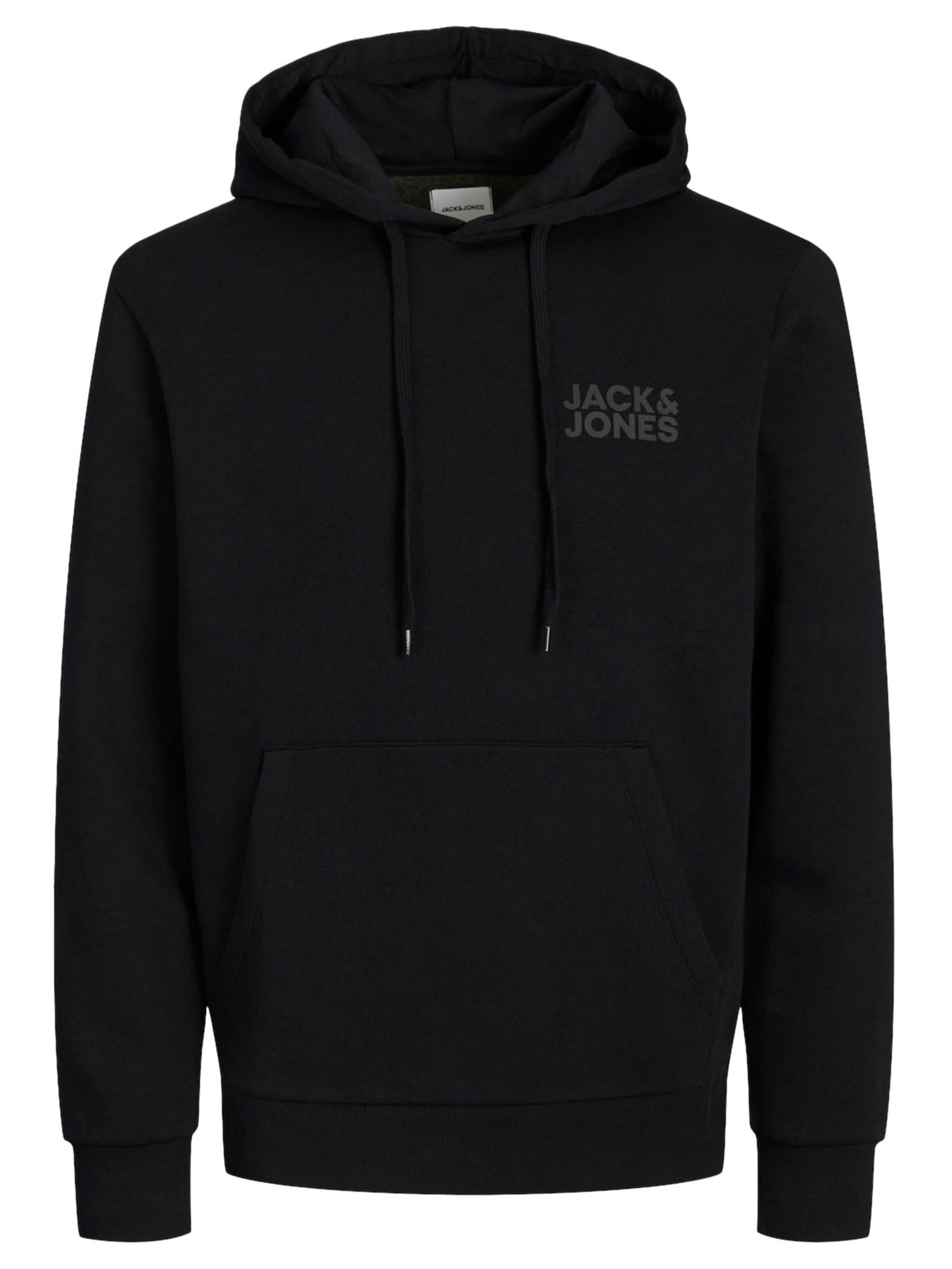 JACK & JONES Collegepaita 'Corp' värissä musta: etupuoli