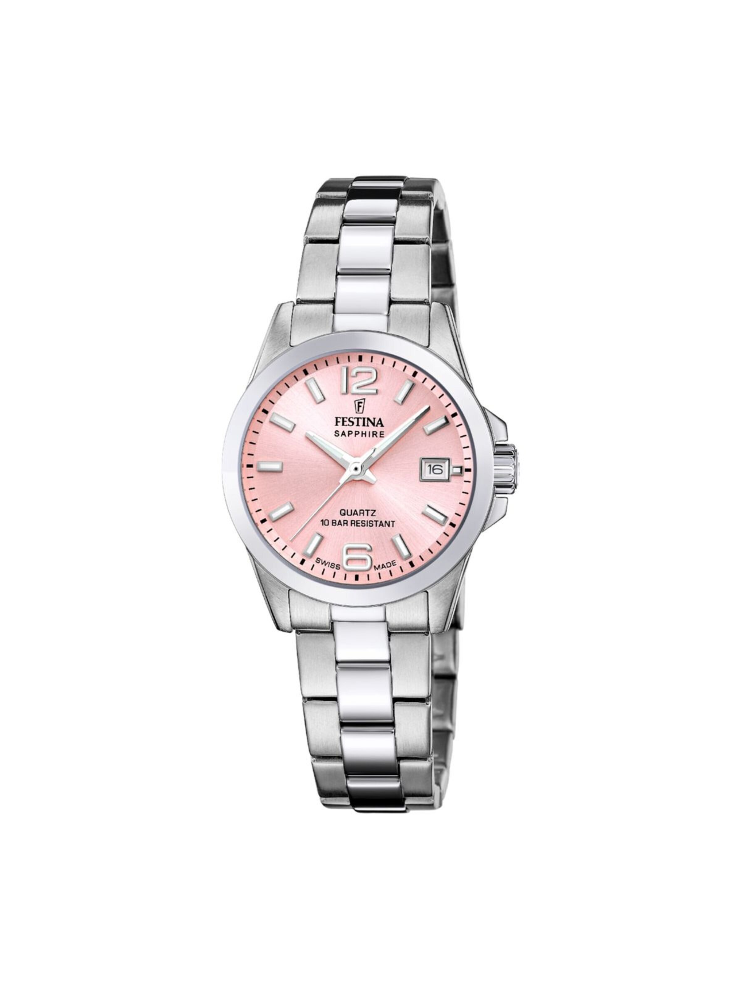 FESTINA Analog watch 'Classics Swiss' in Pink: front