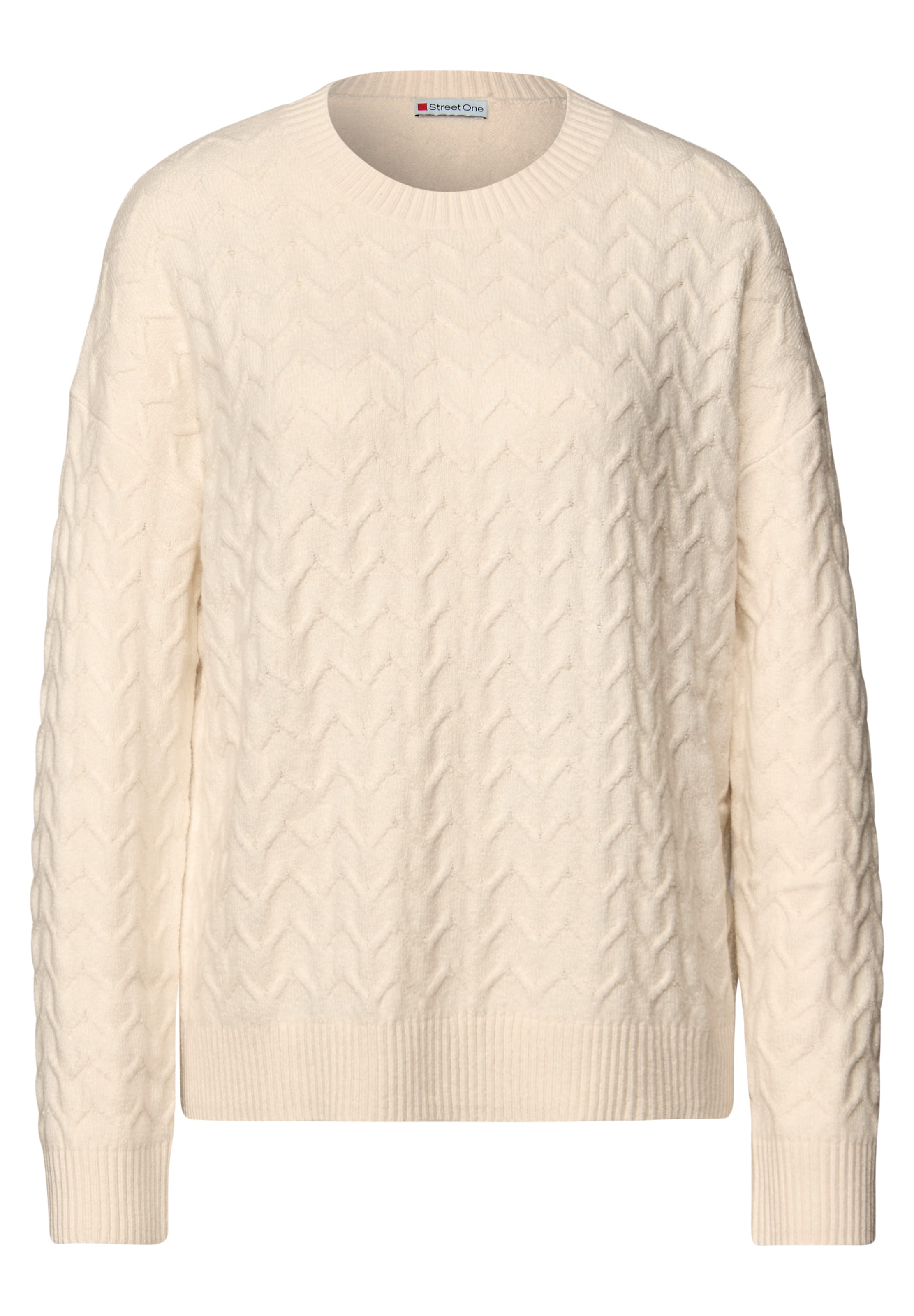 STREET ONE Свитер в Бежевый: спереди