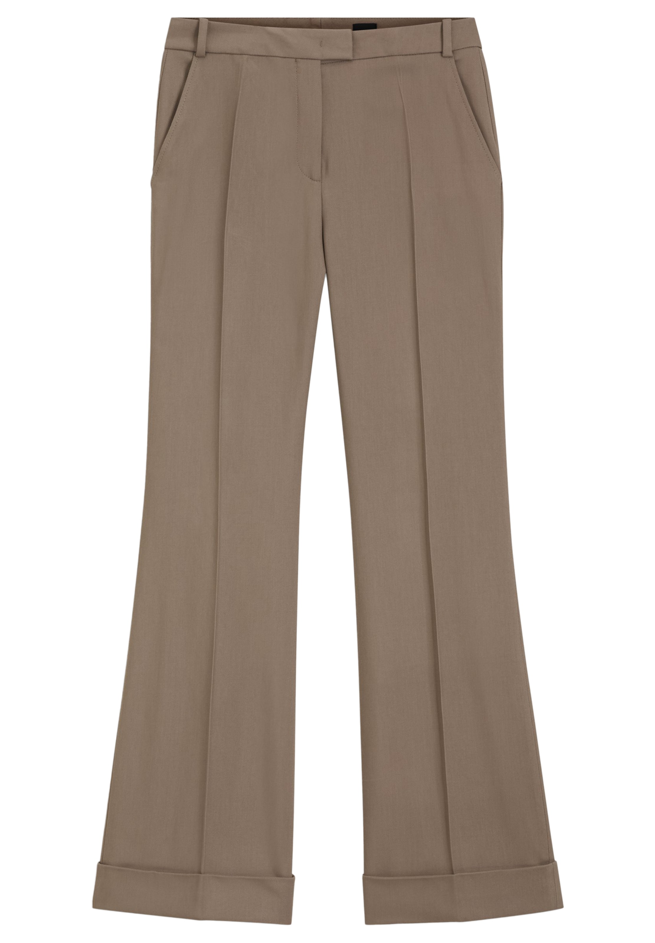 BOSS Flared Hose 'Gabardine ' in Braun: Vorderseite