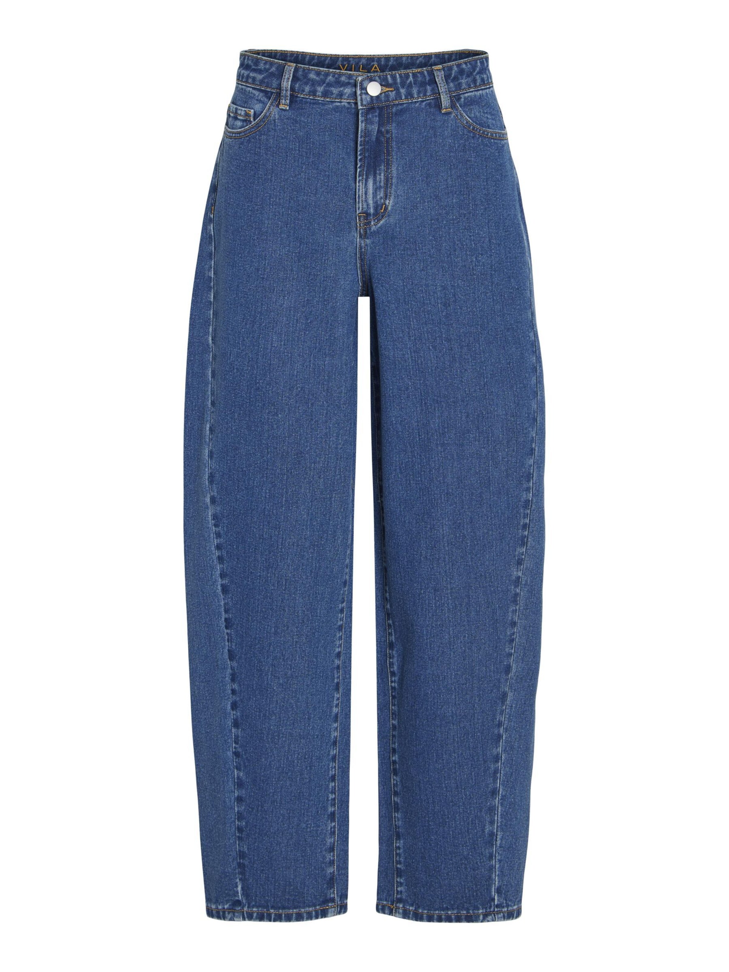 VILA Wide leg Jeans in Blauw: voorkant