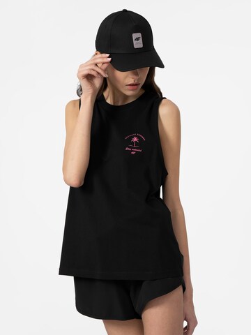 4F Sports top in Black: front