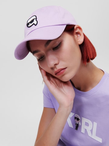 Karl Lagerfeld - Boné 'Ikonik 2.0' em roxo: frente