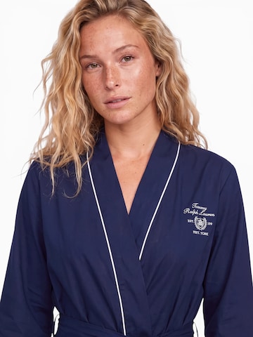 Peignoir long 'Herringone' Lauren Ralph Lauren en bleu