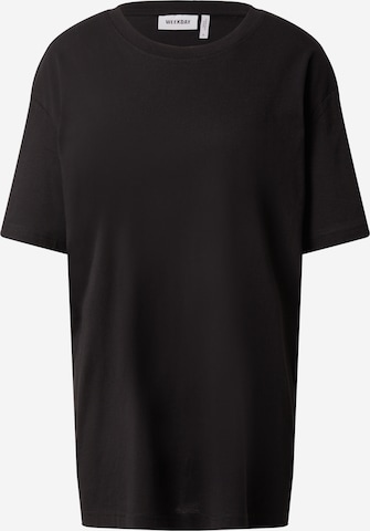 WEEKDAY Shirt in Black: front