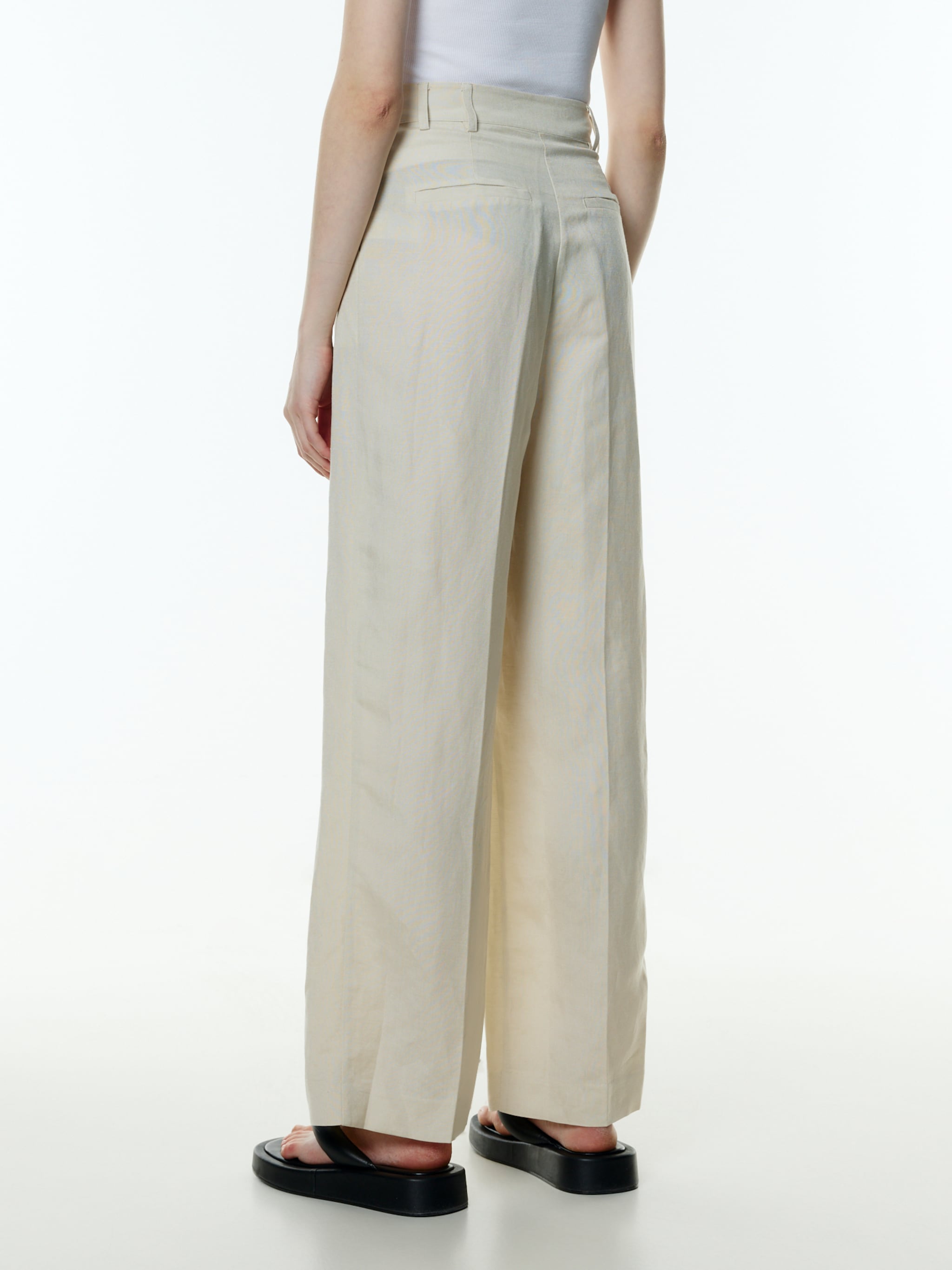 EDITED Producten Bandplooibroek 'Kaj' Crème