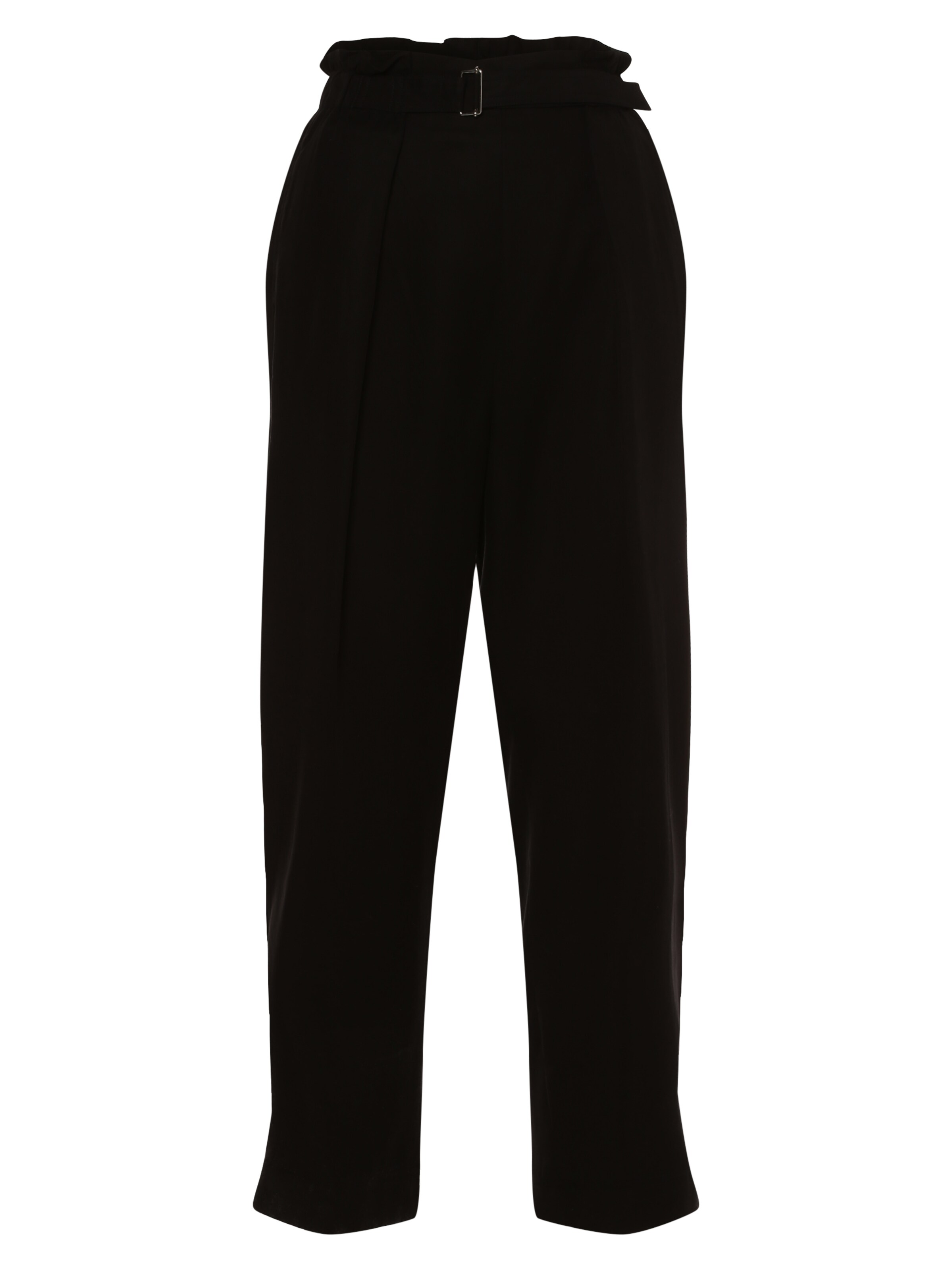 Ipuri Regular Pleat-front trousers in Black: front