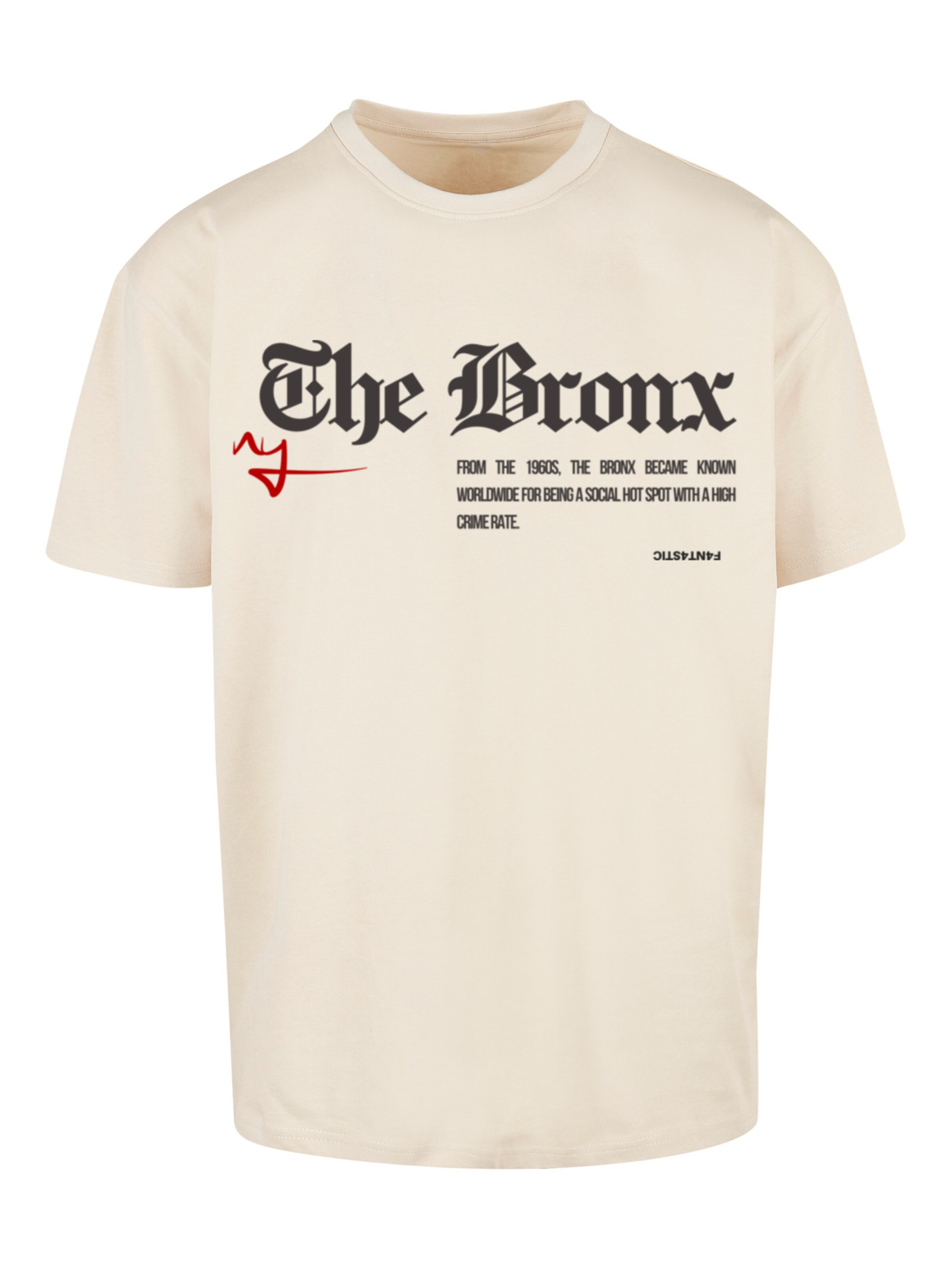 T-Shirt 'The Bronx' F4NT4STIC en beige : devant
