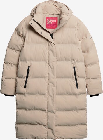 Manteau d’hiver Superdry en beige : devant