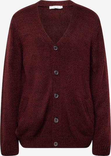 ABOUT YOU Knit cardigan 'Mirco' in Burgundy / Black, Item view