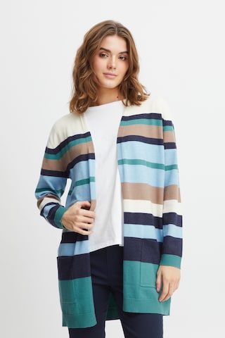 Fransa Knit Cardigan in Blue: front