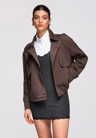 Ombre Tussenjas 'OW-JANP-0120' in Bruin: voorkant