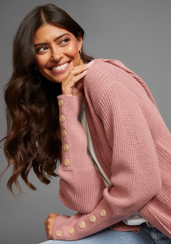 LAURA SCOTT Knit Cardigan in Pink