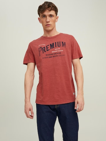 JACK & JONES T-Shirt 'CARLYLE' in Rot: predná strana