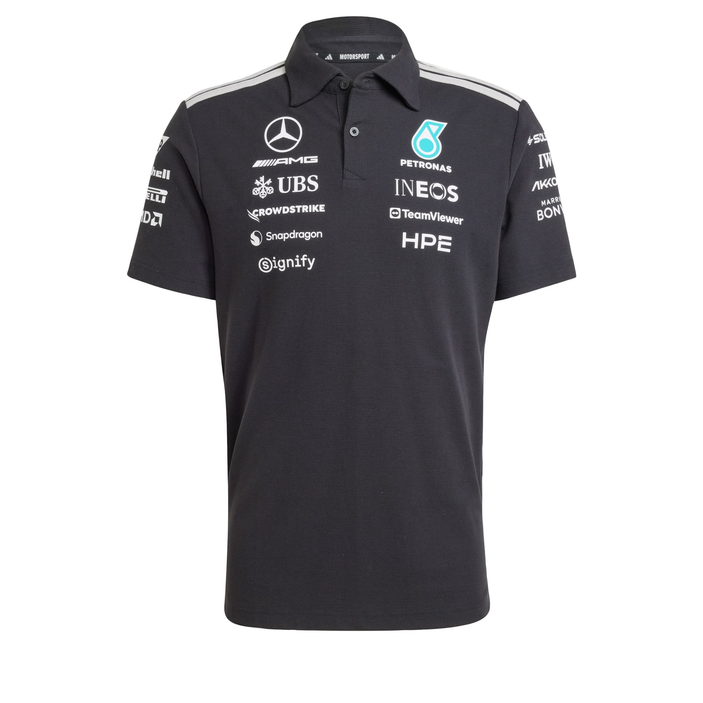T-Shirt fonctionnel 'Mercedes - Amg Petronas Formula 1 Team Engineers' ADIDAS PERFORMANCE en noir : devant