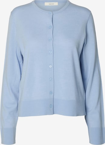 SELECTED Knit Cardigan 'SLFTHEA' in Blue: front