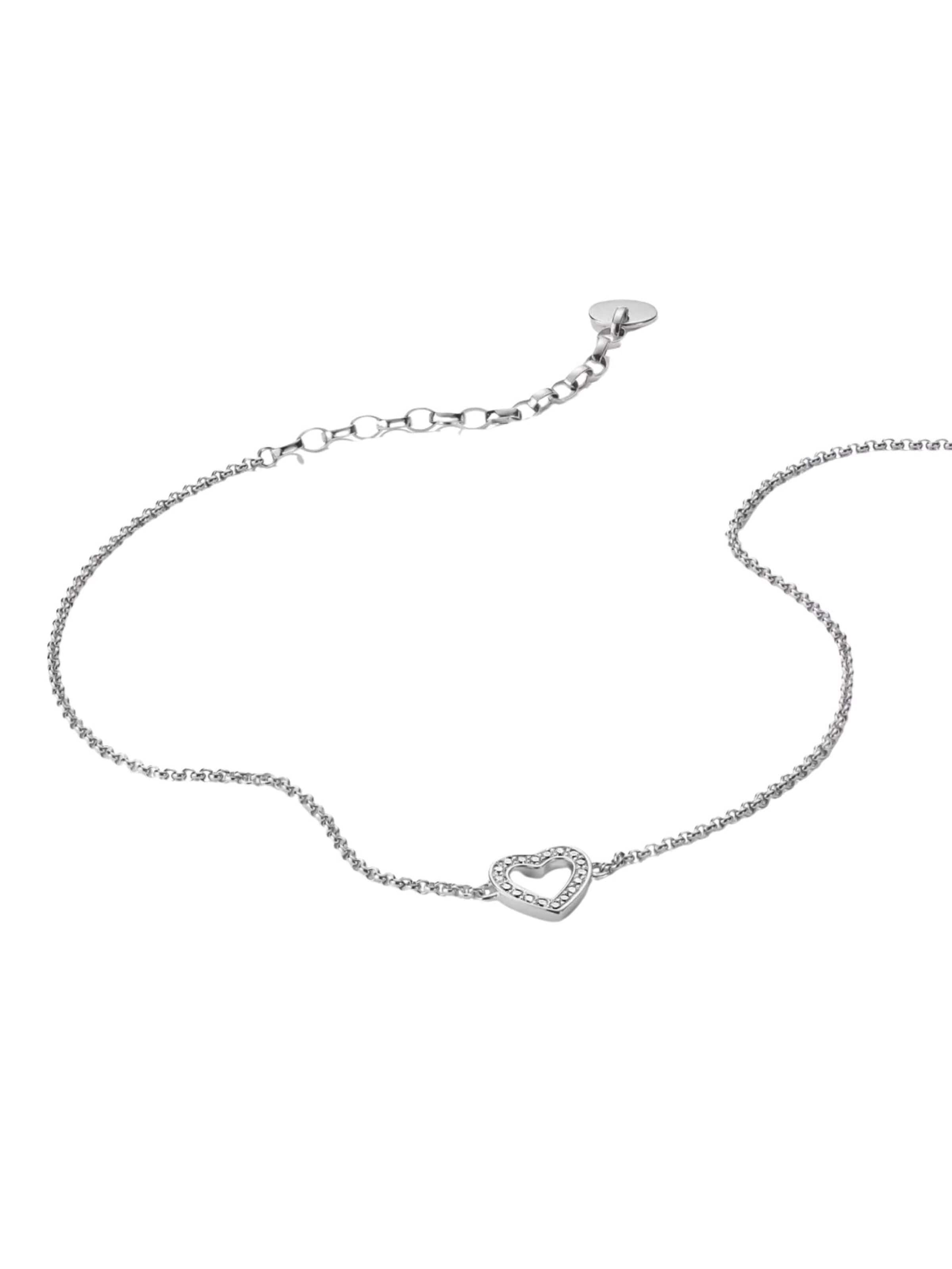 Bracelet 'Versilbertes Fußkettchen mit Herz & Zirkonia' Thomas Sabo en argent