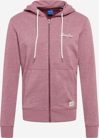 JACK & JONES Sweatvest 'Tons' in Roze: voorkant