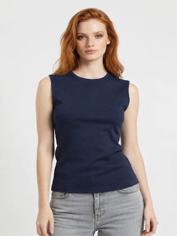 No Matter What Top in Blue: front