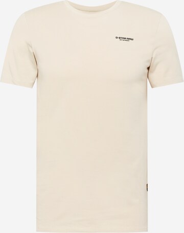 T-Shirt G-Star RAW en blanc : devant