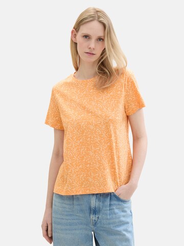 T-shirt TOM TAILOR en orange : devant