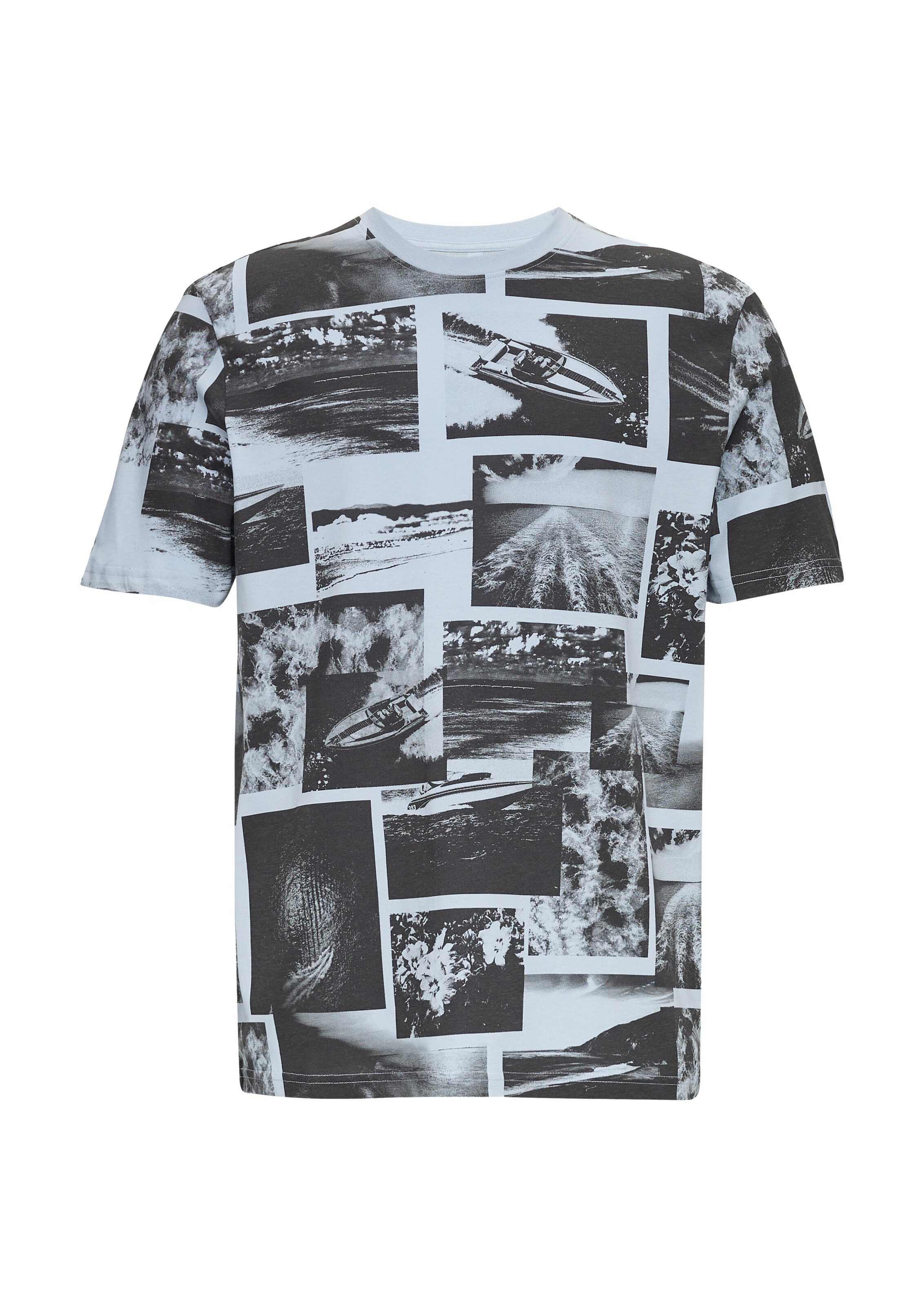T-Shirt QS en bleu : devant