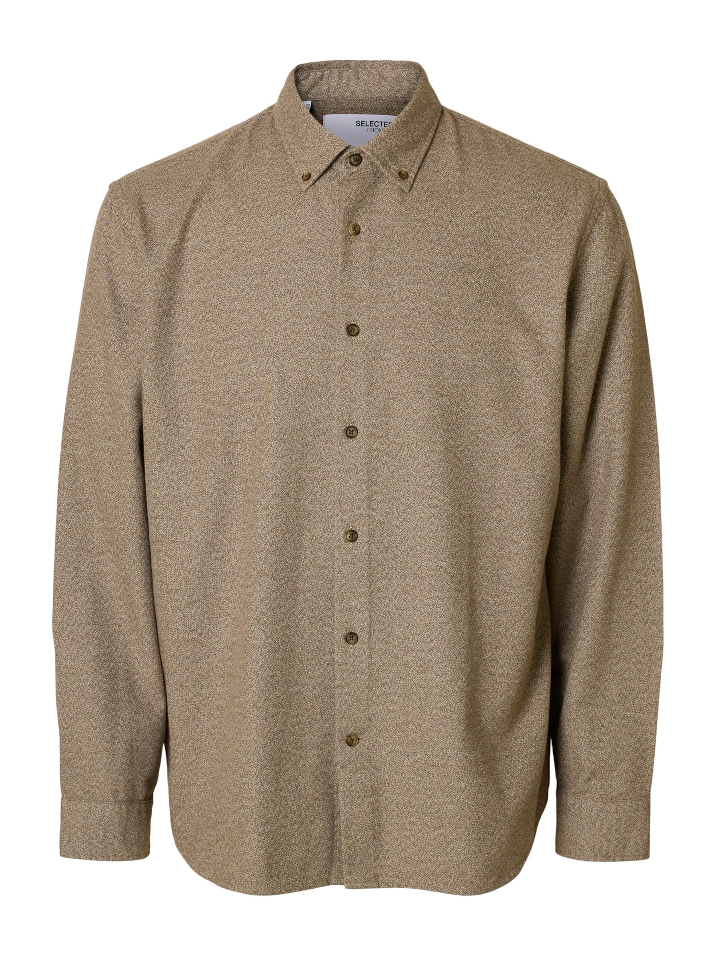 SELECTED Tavaline suurus Triiksärk 'SLHREGNOAH', värv beež: eest vaates