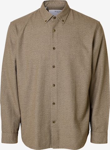 Regular fit Camicia 'SLHREGNOAH' di SELECTED in beige: frontale