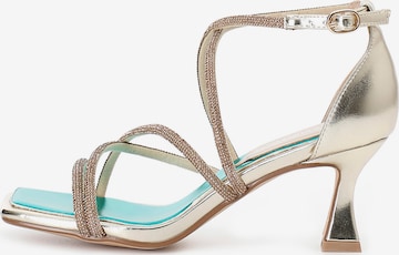 Sandalo di CAFè NOIR in oro: frontale