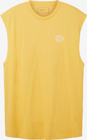 T-Shirt TOM TAILOR DENIM en jaune : devant