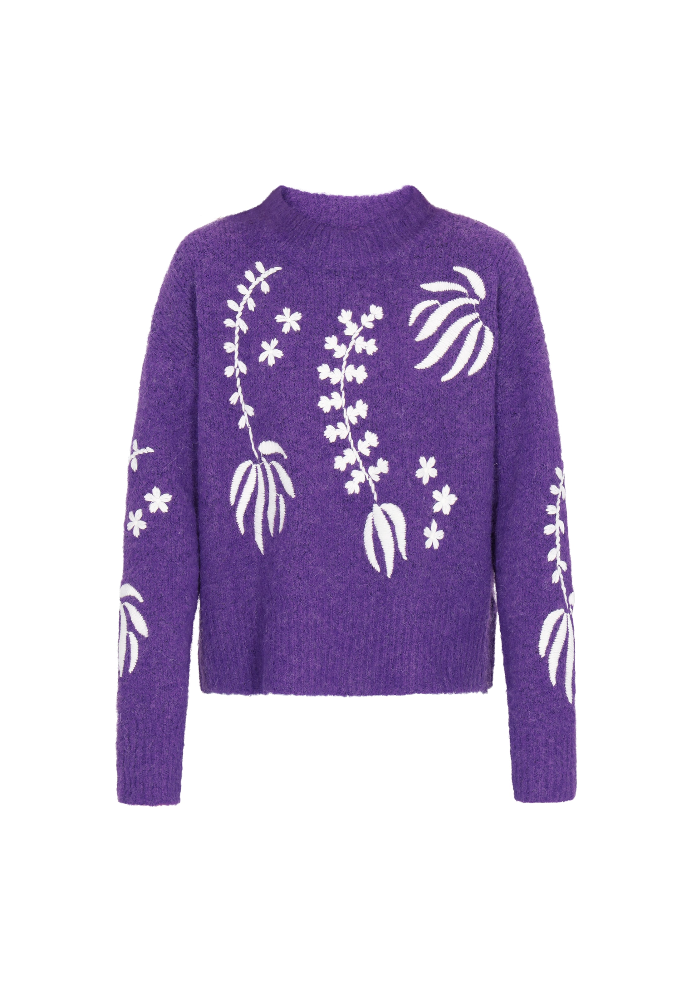 IZIA - Pullover oversized em roxo: frente
