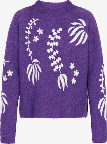 IZIAŠiroki pulover - ljubičasta boja: prednji dio