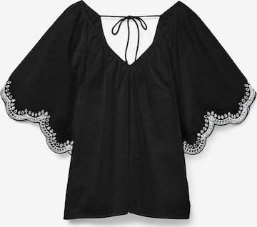 VERO MODA Blouse 'VMDiana' in Zwart: voorkant
