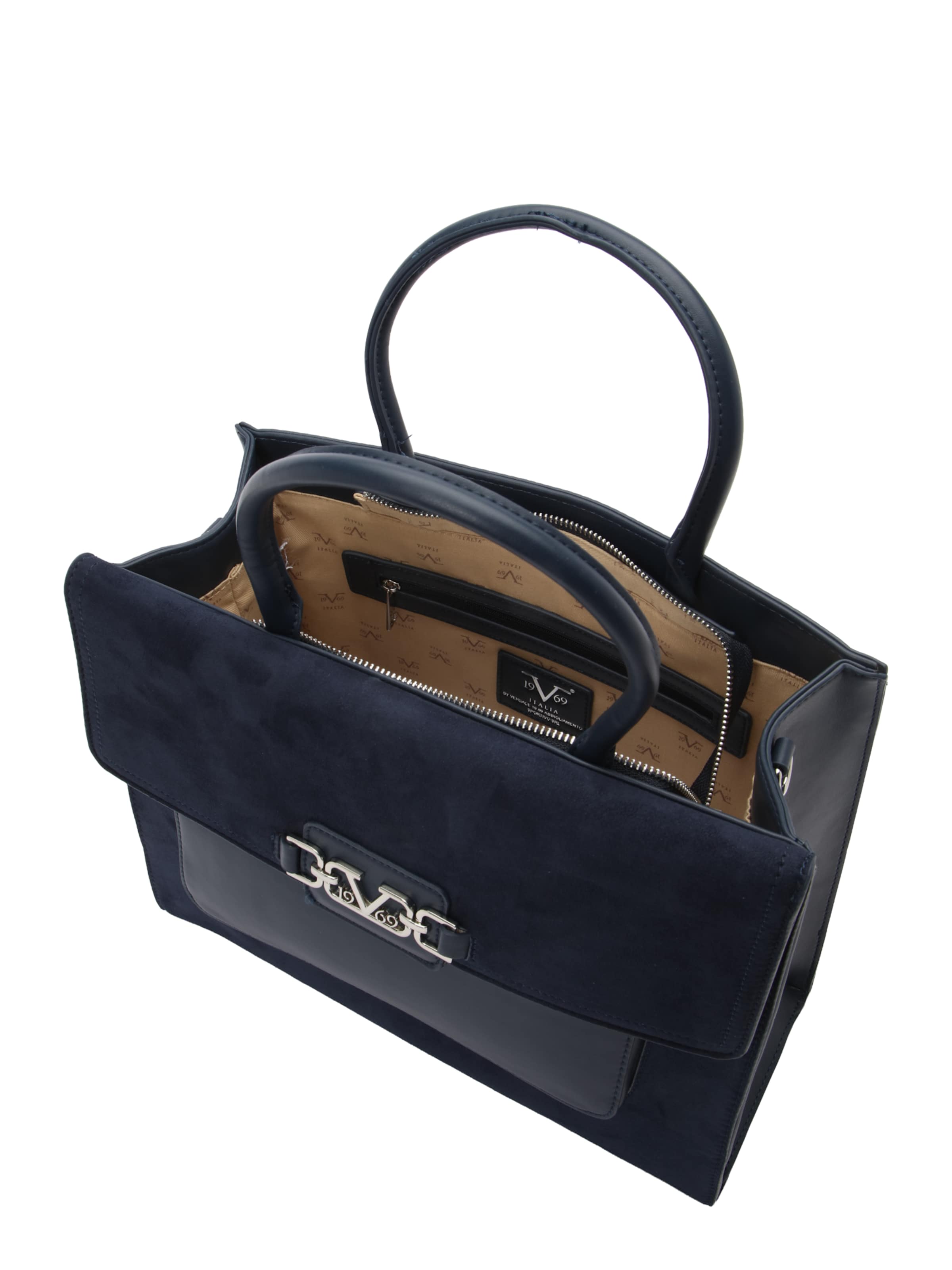 19V69 ITALIA Handtas 'Kyla' in Blauw: bovenkant