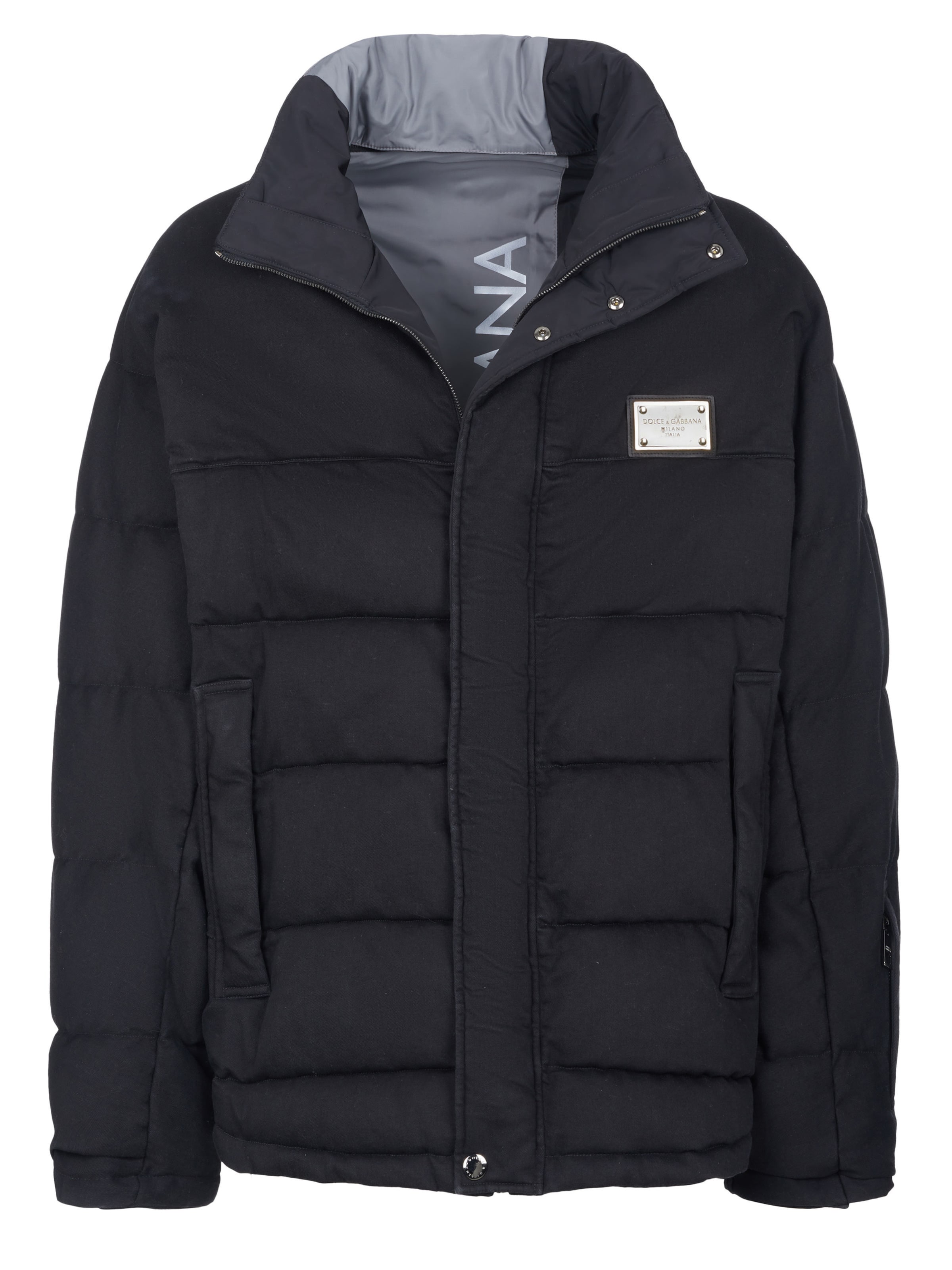 DOLCE & GABBANA Winter jacket in M-L in Light grey / Black, Item view